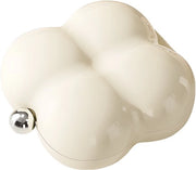 Mini cassettina portatile con 7 contenitori - organizzatore portatile, gioielli - cassettina portatile compatta con 3 coperchi (disegno marshmallow, 7,5x7,5 cm)