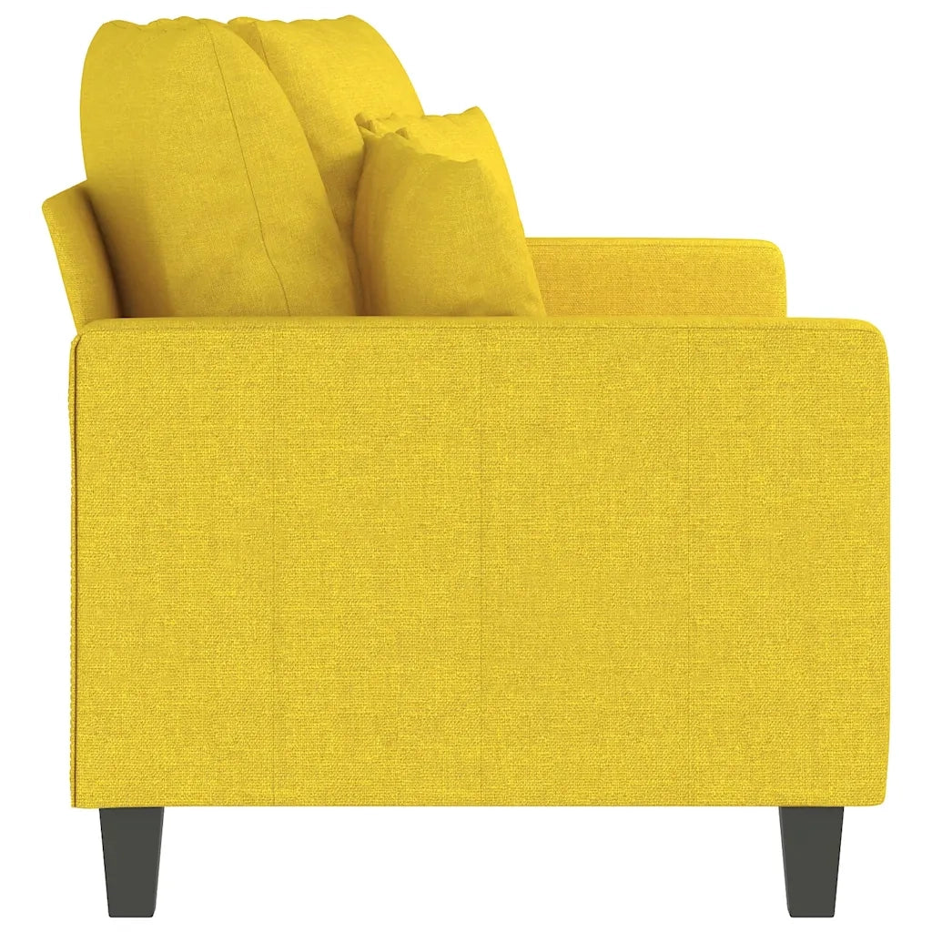 vidaXL Divano a 2 Posti Giallo Chiaro 140 cm in Tessuto