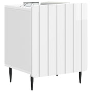 Comodino | Armadio da Notte | Mobiletto da notte Bianco Lucido 43 x 34,5 x 52 cm