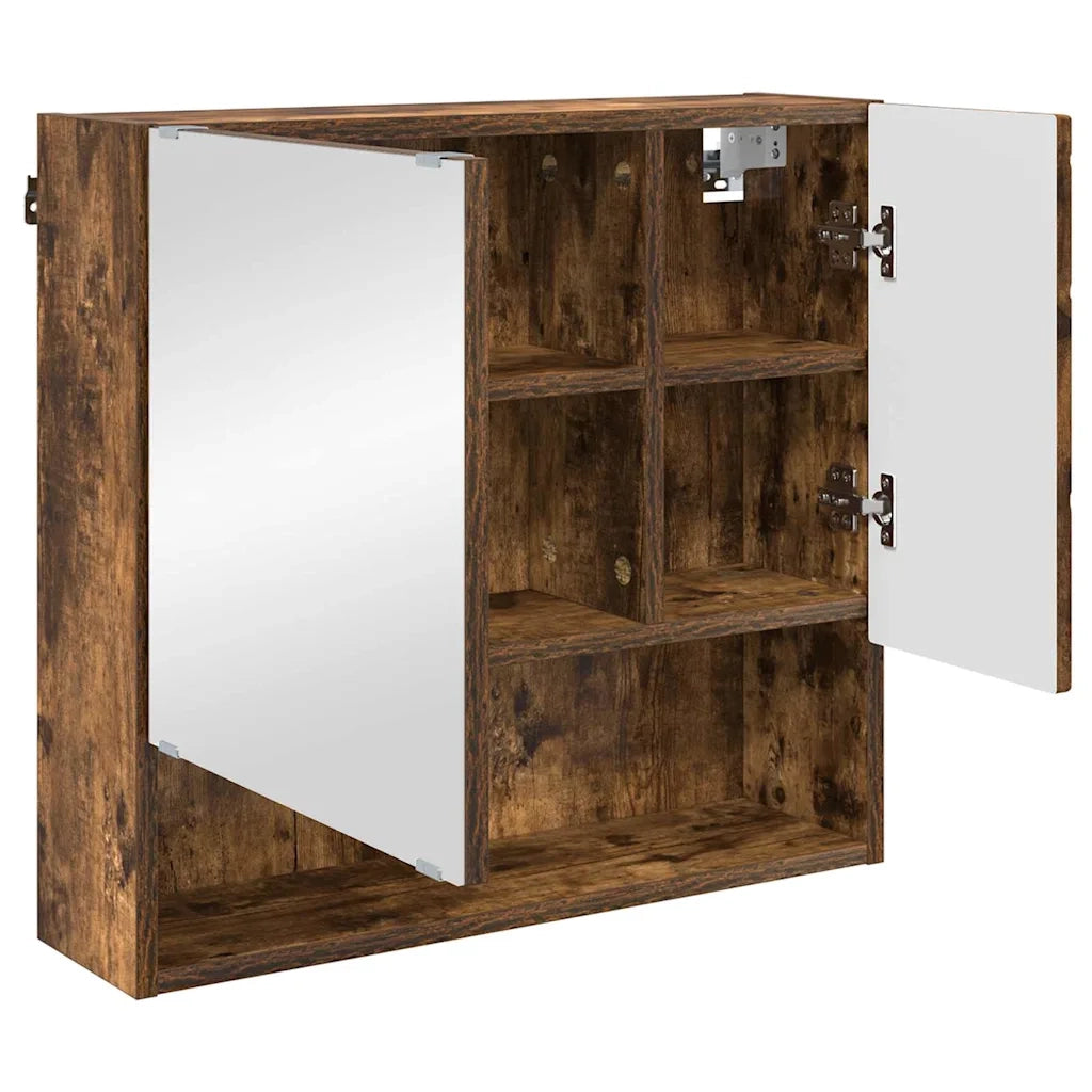 Set di mobili per il bagno Montaggio a parete 3 pcs Rovere fumé