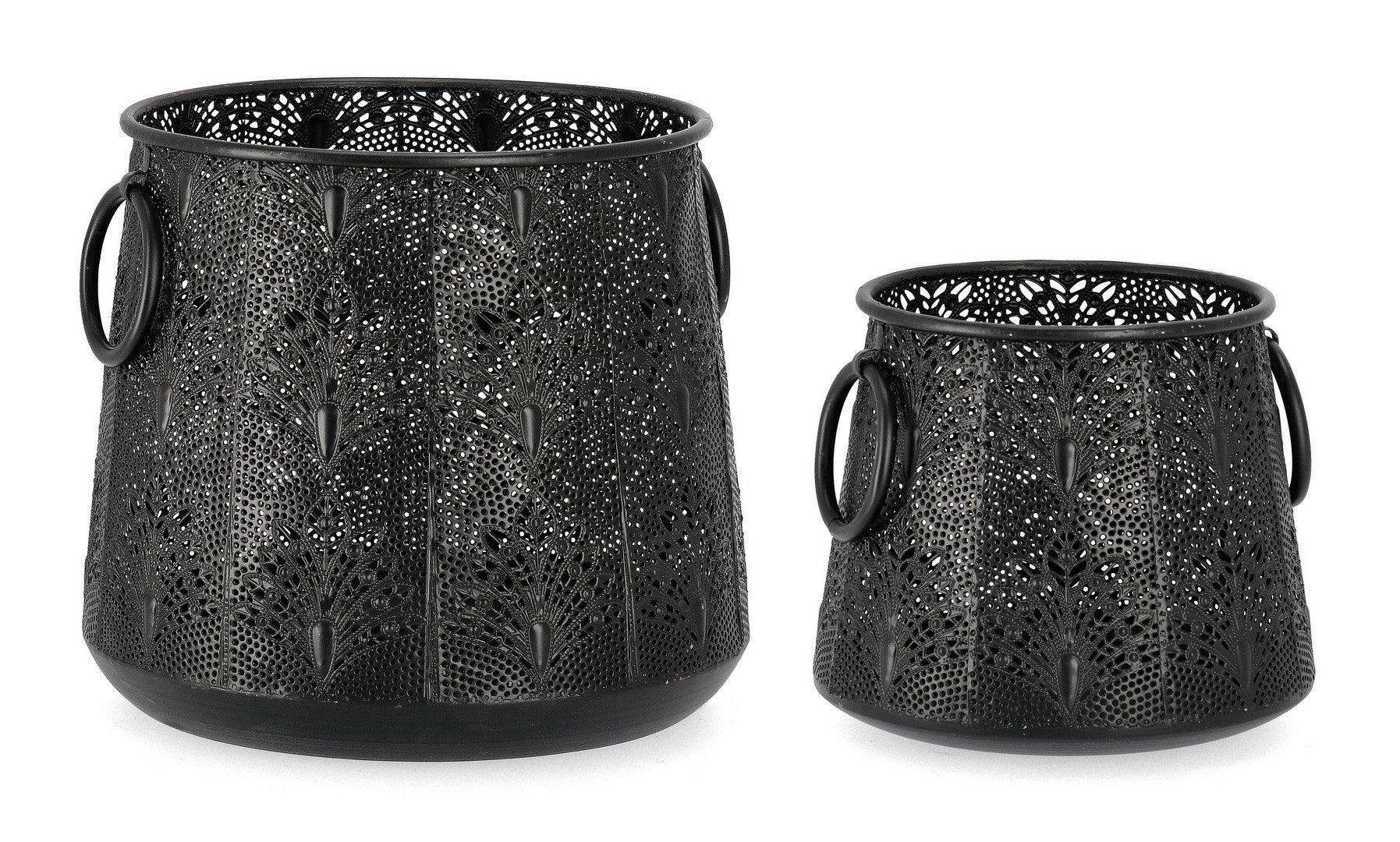 Set 2 Lanterna   in Metallo Larjam Nero