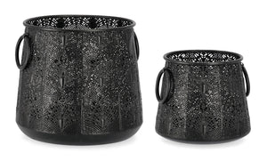 Set 2 Lanterna   in Metallo Larjam Nero