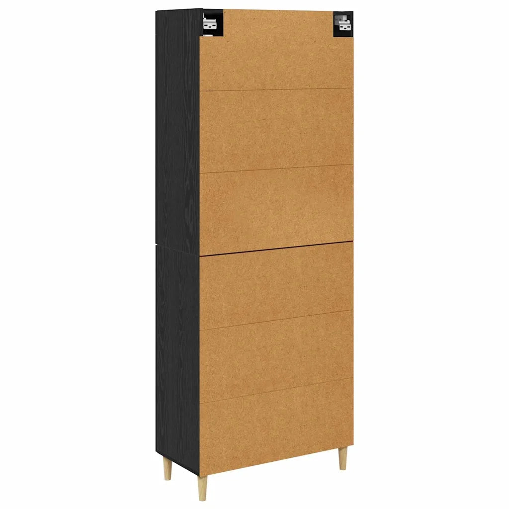 Credenza Rovere Nero 69,5 x 34 x 180 cm 3416199
