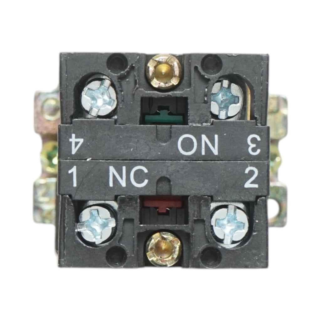 Selettore a 2 posizioni con blocco e indicatore di segnalazione LED verde 1NO+1NC, 24V, LAY5 Breckner Germany