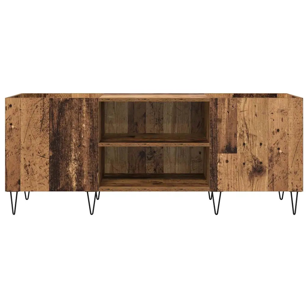 Mobile porta vinili con porta Legno vecchio 121 x 38 x 48 cm CFW4809612