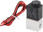 Valvola magnetica 12V DC - Normale chiusura 2 vie - Alluminio - Per aria/gas/acqua - Tempo di reazione rapido - Adatto da -10 a 80 gradi - Valvola