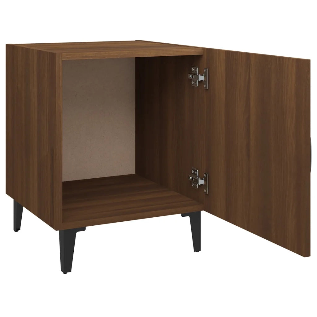 Comodini 2 pz Rovere Marrone in Legno Multistrato cod mxl 30174