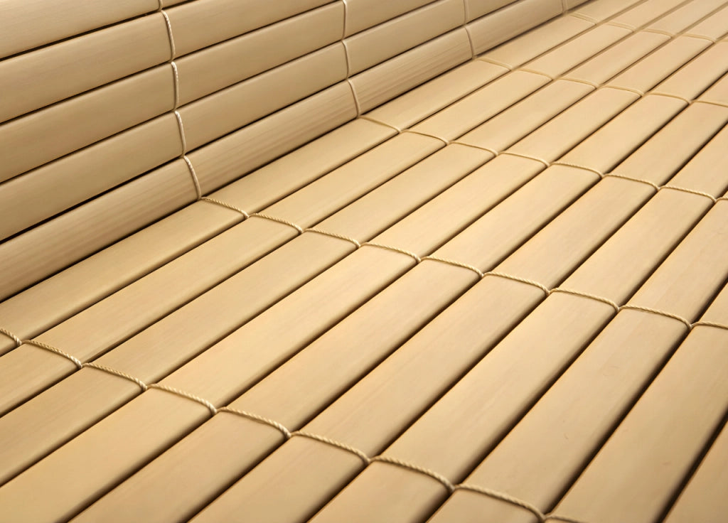 Rotolo Arella PVC Rete Recinzione Listelle Frangivista Da Esterno - 150x300 - Natural