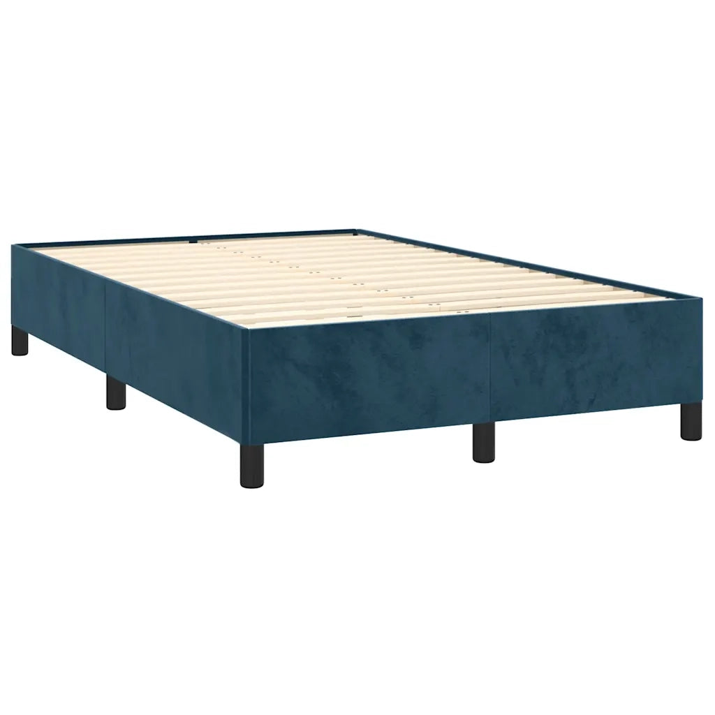 Letto a Molle Materasso e LED Blu Scuro 120x190 cm in Velluto 3270303