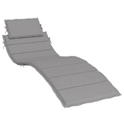 Cuscino per Lettino Prendisole Grigio 186x58x3 cm