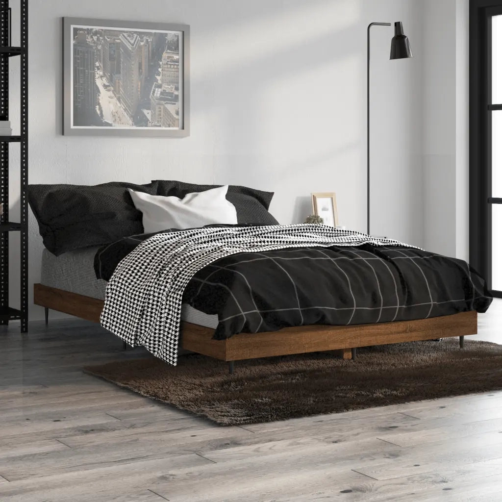 Giroletto senza Materasso Rovere Marrone 120x190 cm Truciolato 832300
