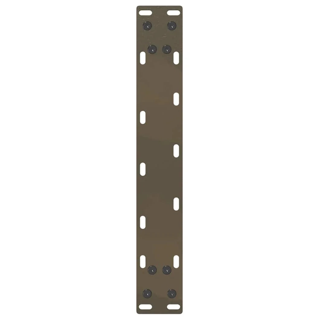 Set di 2 gambe per tavolino da caffè a forma di U 30 x 31 cm con piedini regolabili stile moderno acciaio naturale 02_0057371
