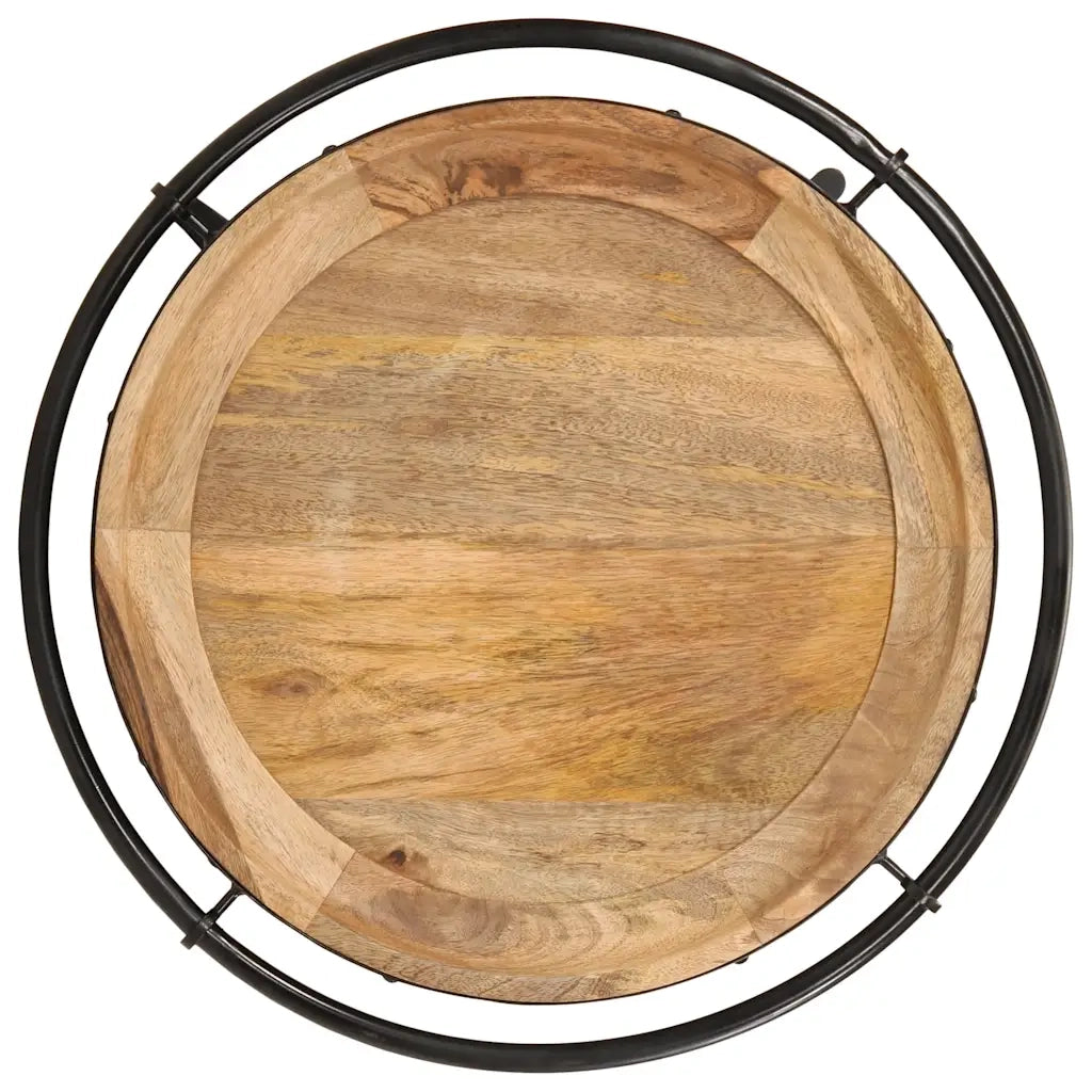 Tavolino da Salotto Ø55x60 cm in Legno Massello di Mango 4013511
