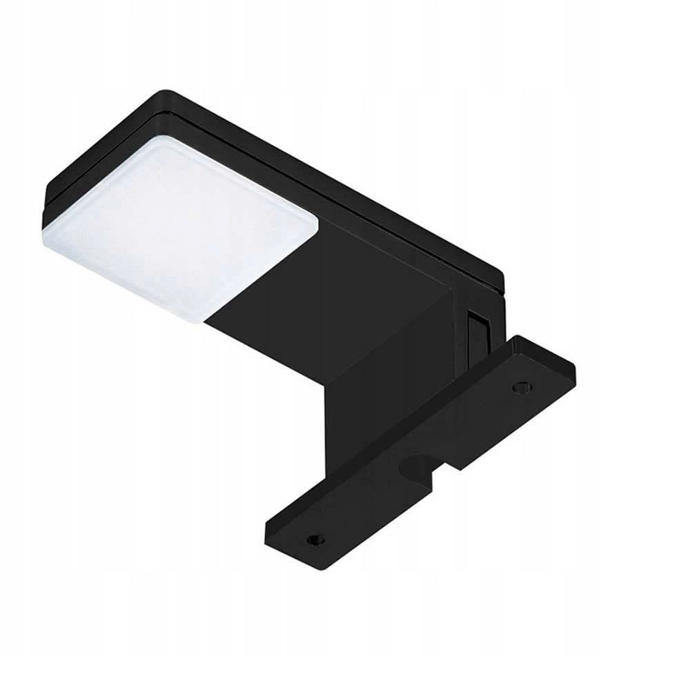 Trade Shop - Lampada Led Per Specchio Da Bagno 3 Watt Moderno Luce Naturale 4000k Nero Argento Ip44 90p -