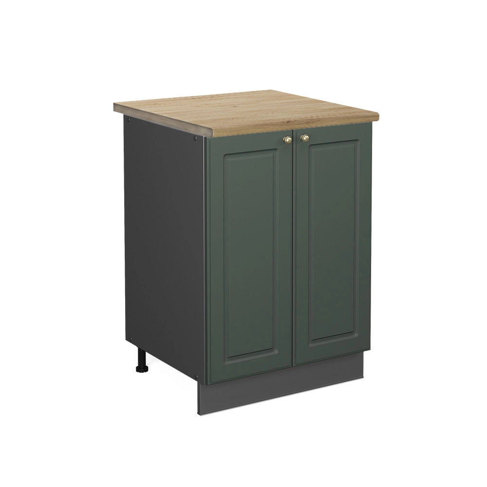 Mobiletto base cucina Fame-Line Verde-oro rustico/Antracite 60 cm, PL Rovere Vicco