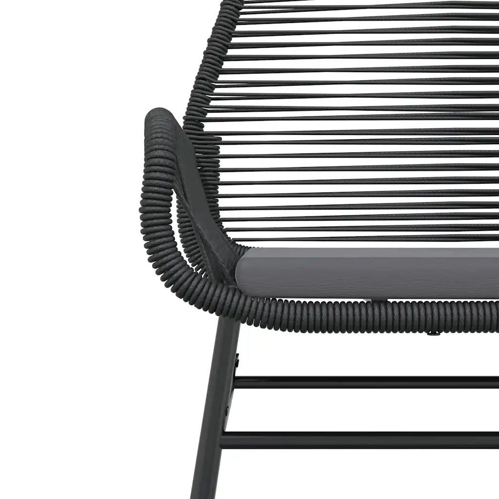 Set da Pranzo da Giardino con Cuscini 5 pz Polyrattan Vetro