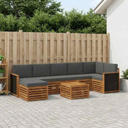 Set di divani da esterno 7 pz Naturale e Antracite 3384643