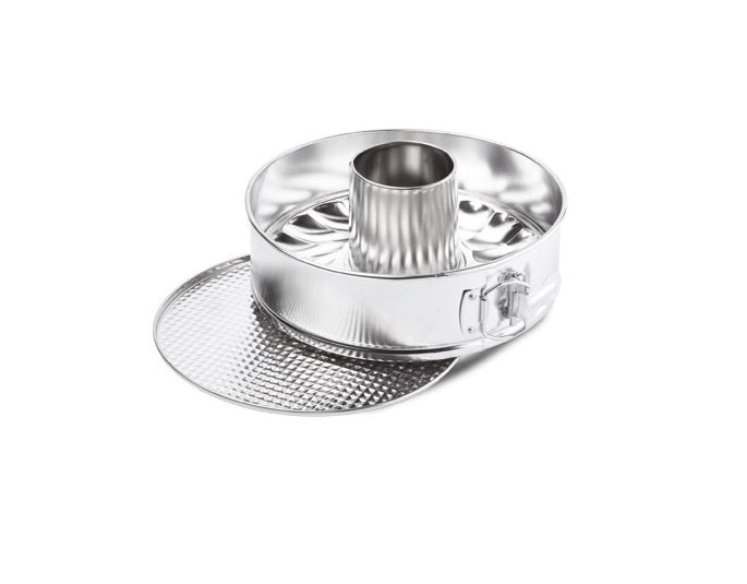 Stampo Forma Tortiera Dolci con Cerniera 2 Fondi Banda Stagnata 24 cm Ghidini