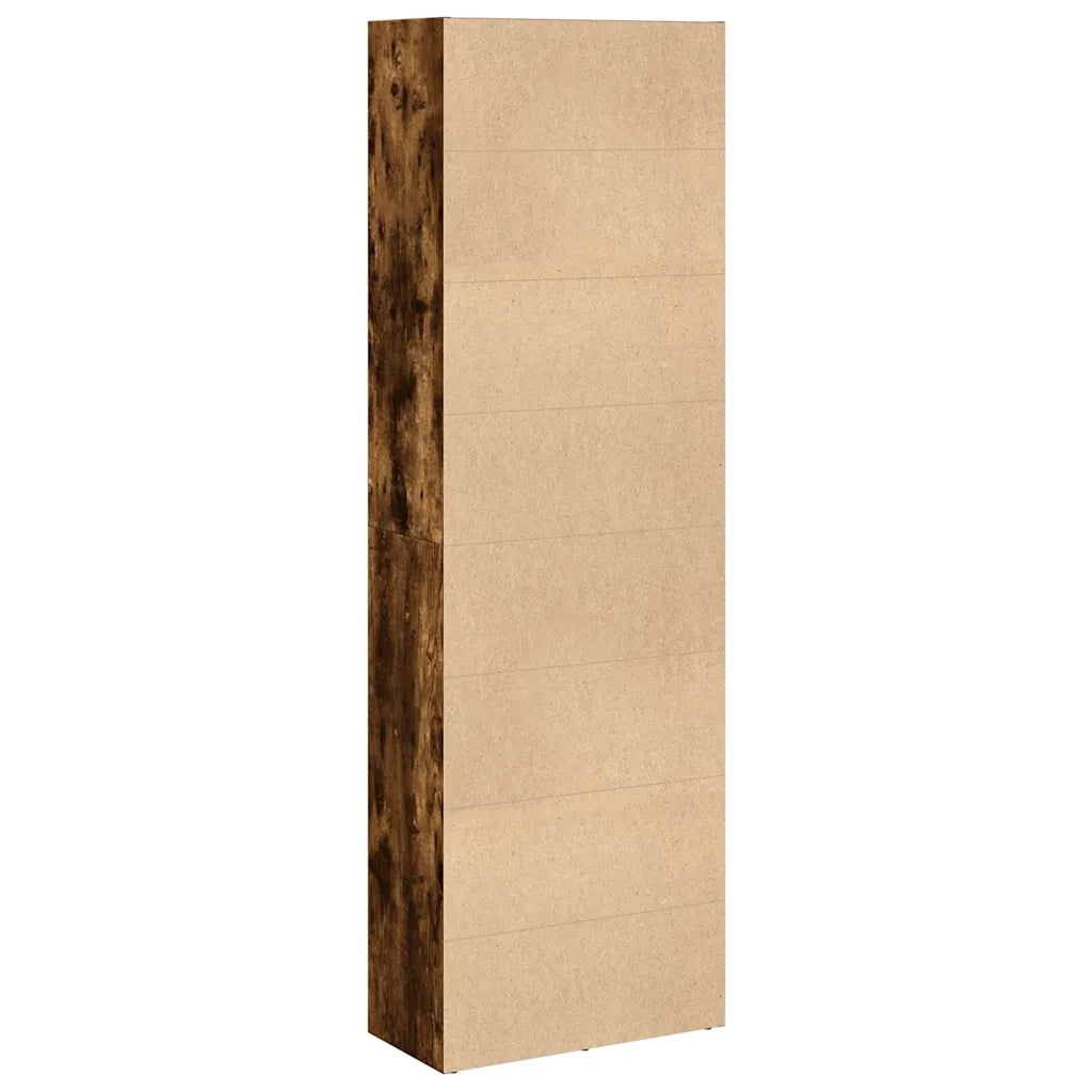 Libreria-Scaffale per Libri-Mobile di Stoccaggio Rovere Fumo 60x30x189 cm in Legno Multistrato