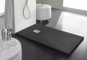 Piatto Doccia in Pietra 75x140 cm Bonussi Ardesia Stone Side Grigio Antracite