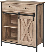 Scaffale di archiviazione - Mobili di archiviazione - Laminato di alluminio - Legno rossobruno - 30cm x 70cm x 80cm - Resistente - Cassetto - 20,3kg Peso - 30kg Capacità