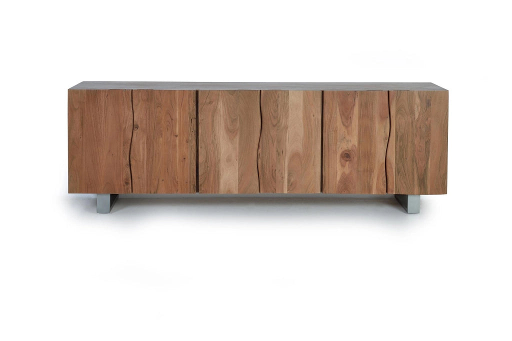 Credenza in massello di acacia e metallo