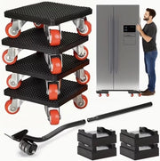 Set di trasporto mobiliario 9 pezzi - ruote 360°, attrezzo di sollevamento e trasporto, max. 362,87 kg
