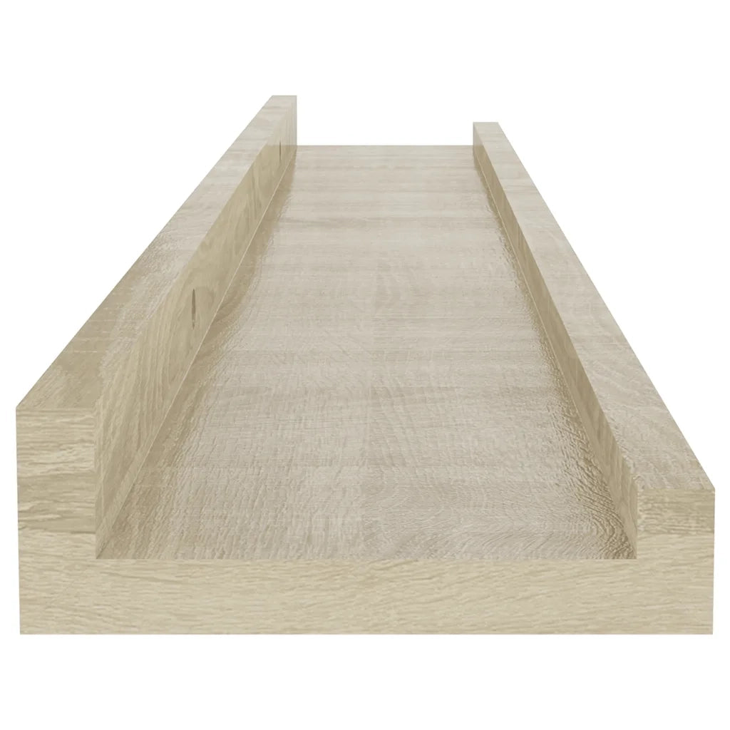 4 pz Mensole da Parete | Scaffali a Parete | Ripiano a parete Rovere Sonoma 60x9x3 cm