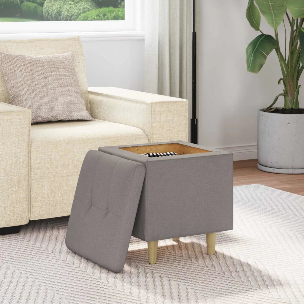 Pouf contenitore con cuscino Talpa 40 x 40 x 45 cm Tessuto 876807