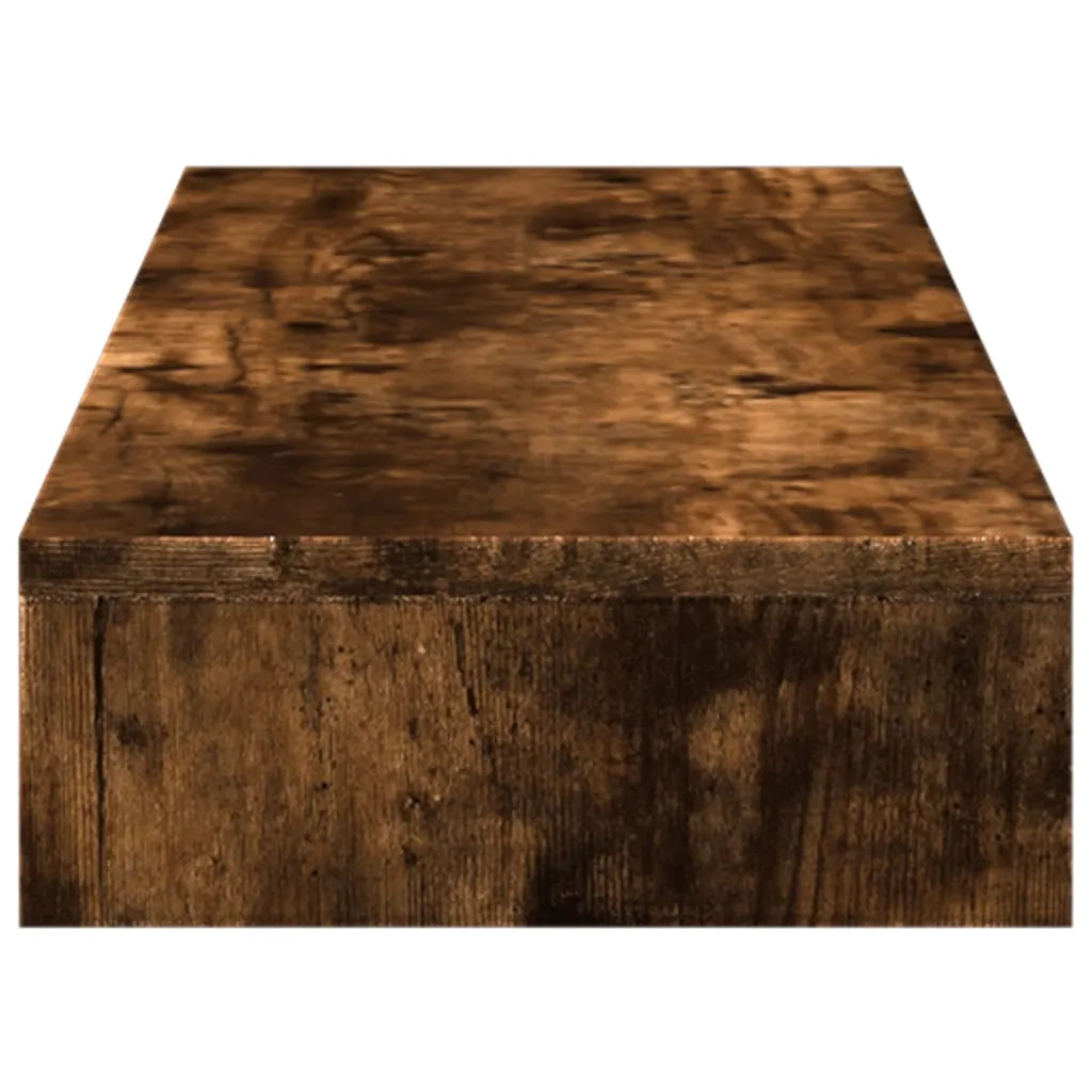 Supporto per Monitor Rovere Fumo 100x27x10 cm in Truciolato 854656
