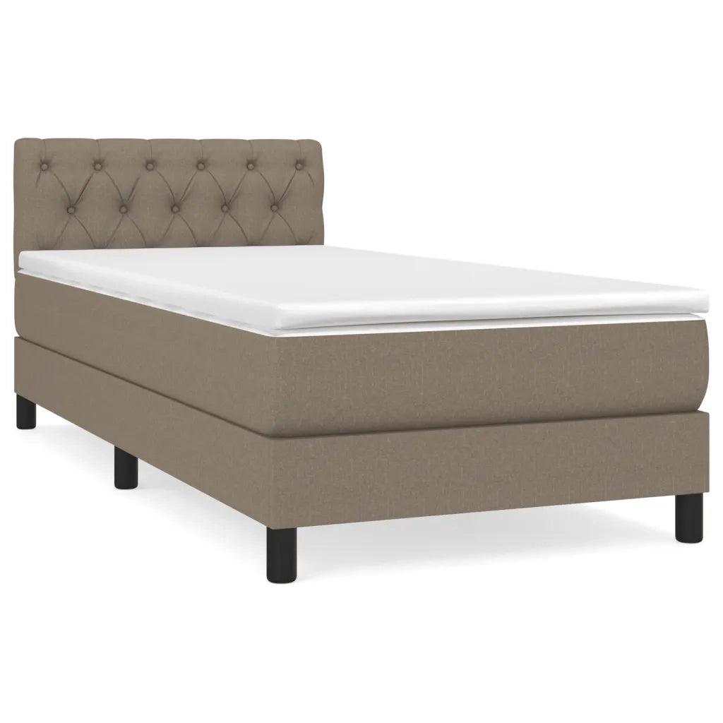 Giroletto a Molle con Materasso-Struttura Letto Tortora 80x200 cm inTessuto 500393