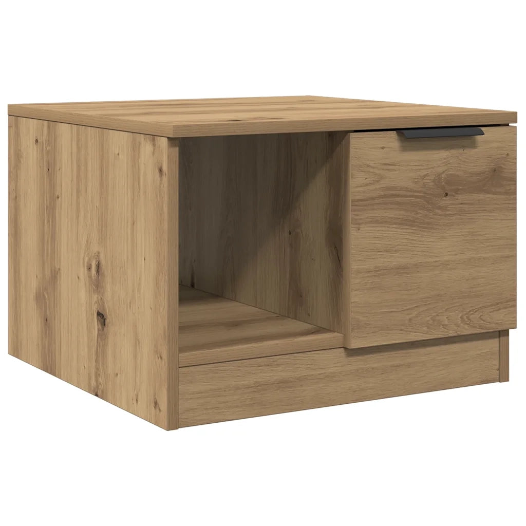 Tavolino da Salotto-Tavolino da soggiorno-Tavolo Rovere Artigianale 50x50x36 cm Truciolato