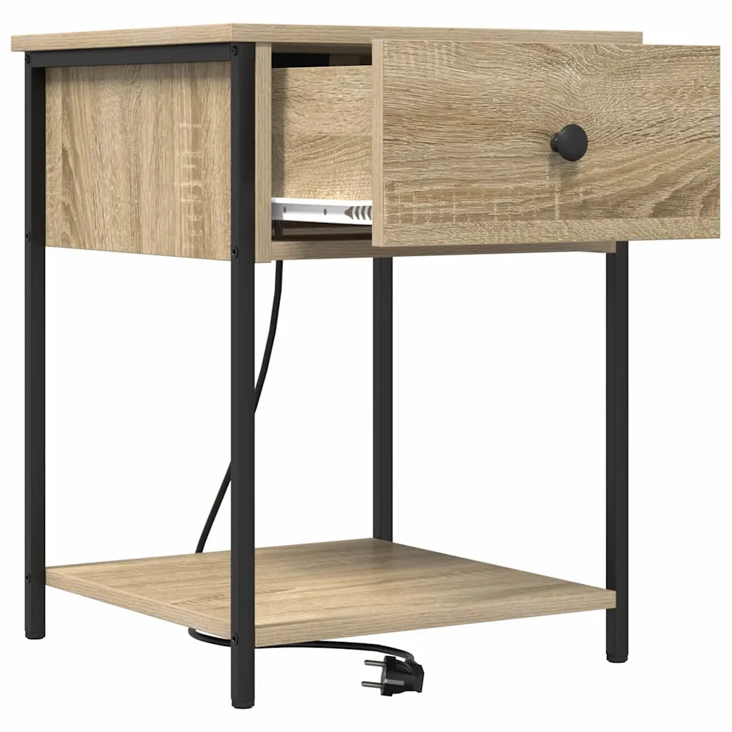 Set di 2 Comodini | Armadio da Notte | Mobiletto da notte Rovere Sonoma 42 x 41 x 56 cm