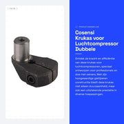 Cilindro V doppio per compressore in ghisa leggero - 20x22mm - Duraturo - Componente per compressore