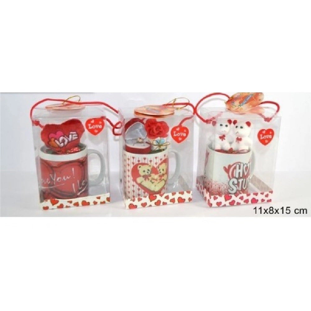 Trade Shop - Tazzone Tazza Con Idee Regali San Valentino 11x8x15cm Confezione In Vari Modelli -