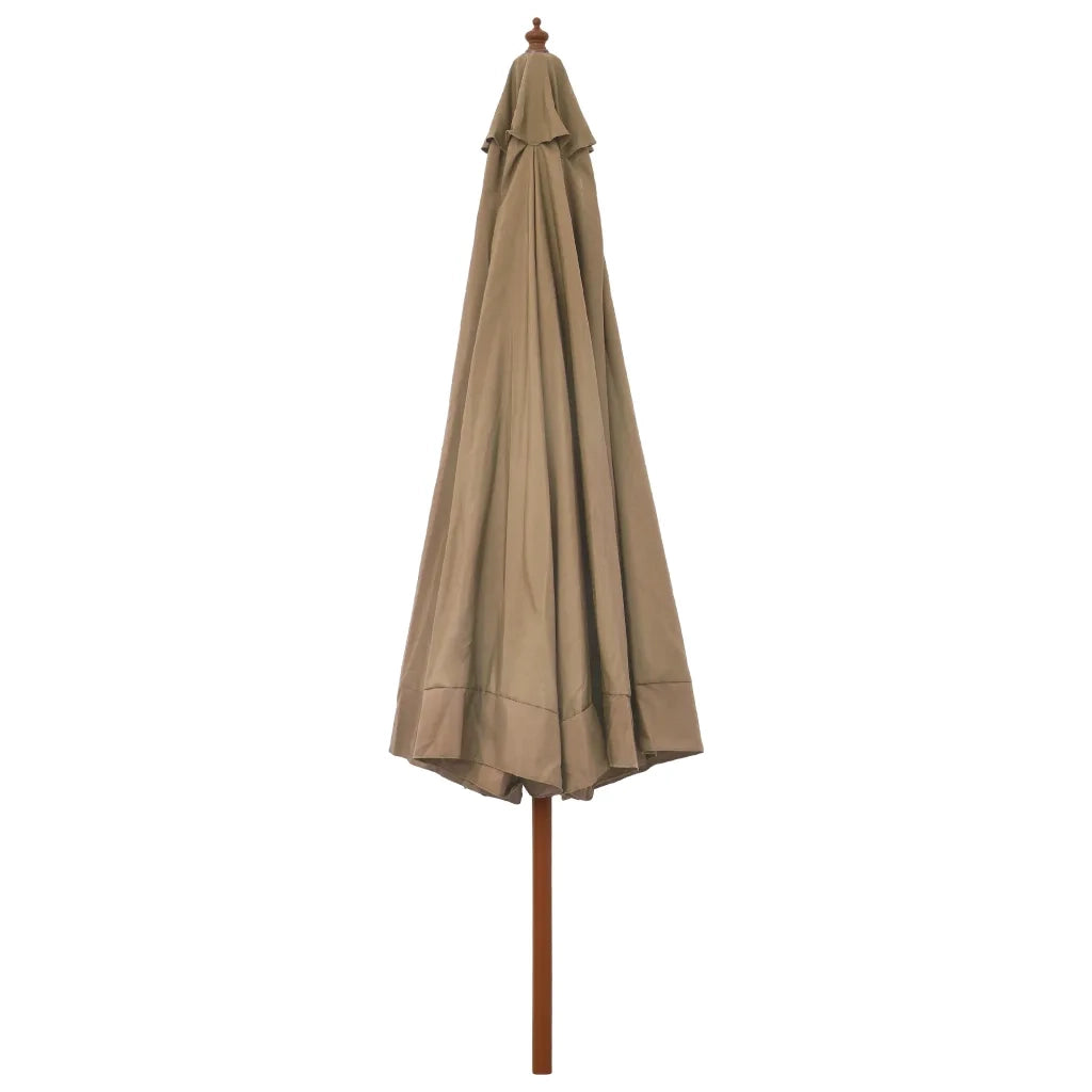 Ombrellone da Esterni-Ombrello da giardino con Palo in Legno 330 cm Grigio Talpa
