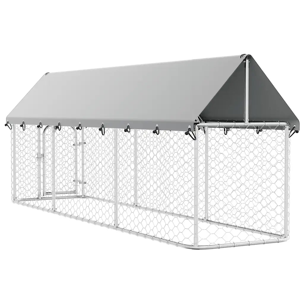 Gabbia per Cani da Esterno con Tetto 400x100x150 cm CFW3419861