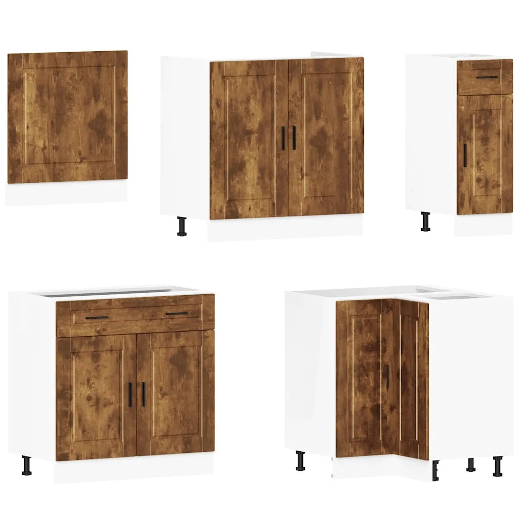 Set Mobili da Cucina 11 pz Porto Rovere Fumo in Truciolato 3314936