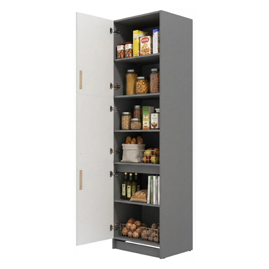 Mobile da Cucina Moiolaa, Dispensa da Cucina 5 Ripiani, 60x58x215h cm Bianco