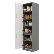 Mobile da Cucina Moiolaa, Dispensa da Cucina 5 Ripiani, 60x58x215h cm Bianco