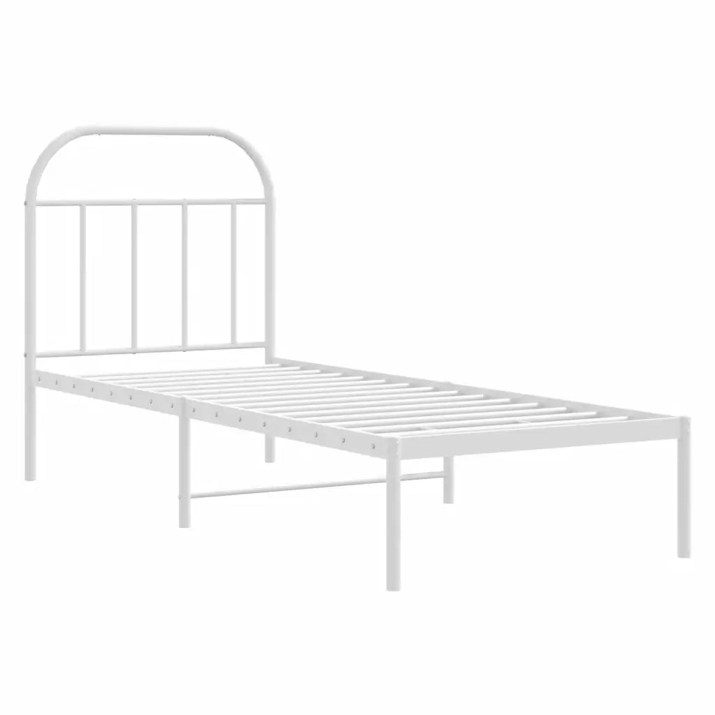 Giroletto con Testiera Metallo Bianco 75x190 cmcod mxl 105462