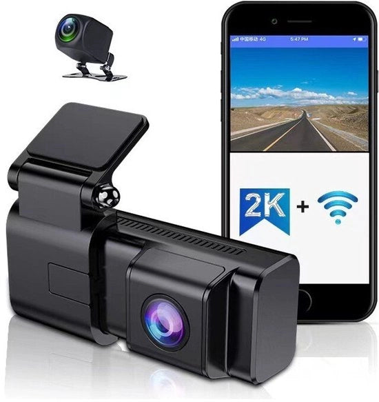 Registrazione Wi-Fi senza schermo 2K HD DVR con doppia telecamera