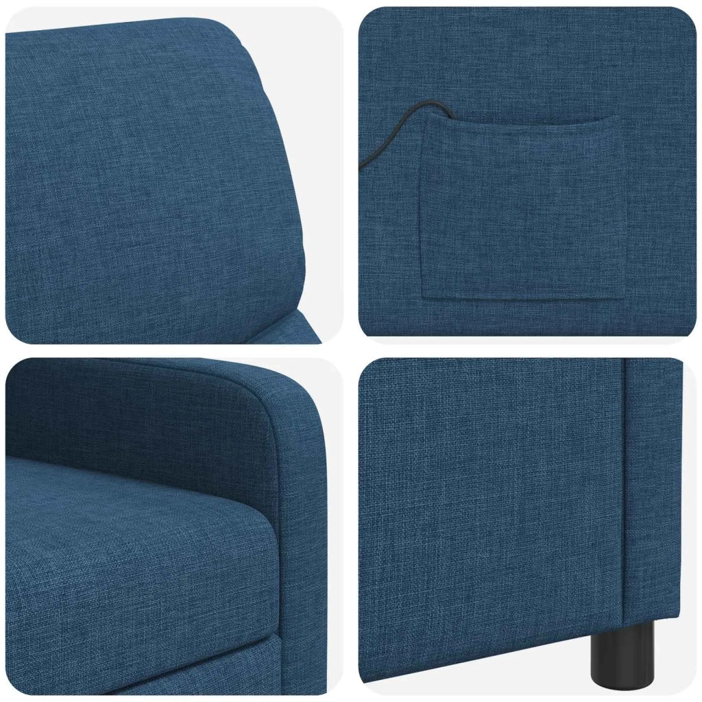 Divano Sedia-Poltrona reclinabile Blu Tessuto 785488