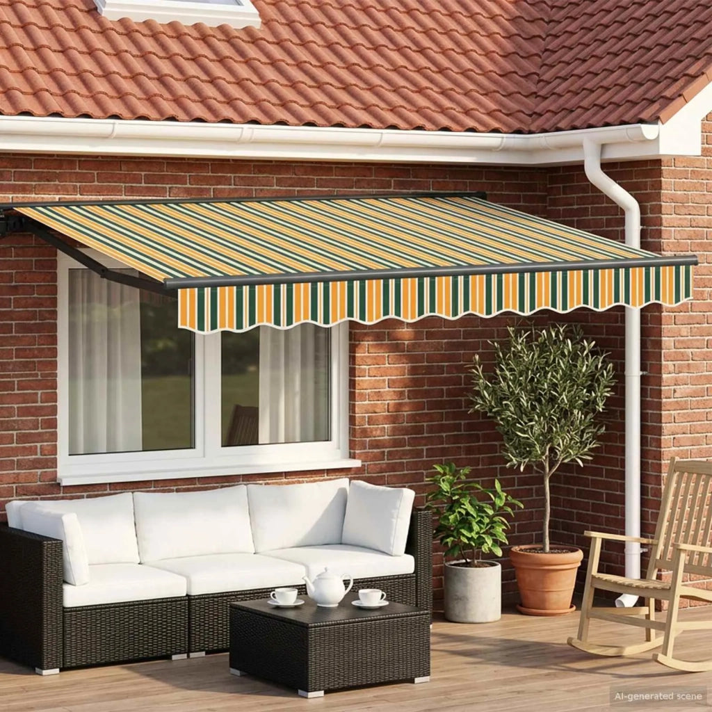 Tettuccio Elettrico Retrattile Verde, Giallo, Antracite 3 x 2 m 3421957