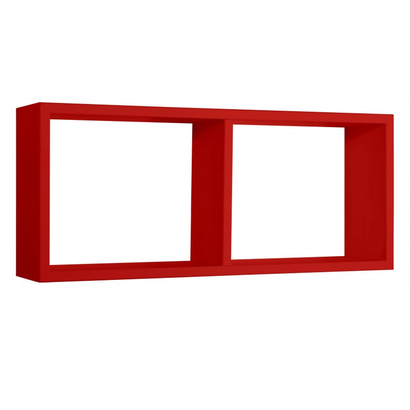 Mensola da Muro, Libreria Sospesa, Libreria da Parete, Scaffale da Parete, Rosso, 70x30 p15,5 cm - Morgana