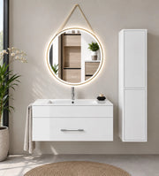 Mobile bagno con lavabo ORIGENBATH FLORENCIA senza specchio 70x45 cm bianco con colonna