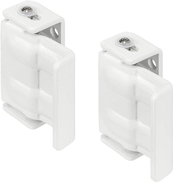 Slot per finestra, slot per porta, slot per bambino, sicurezza contro intrusione | finitura in plastica bianca | set da 2 (16-25x24x62 mm) inclusi accessori di fissaggio | Made in Germany