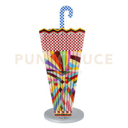 PORTAOMBRELLI DECOR IN CRISTALLO ACRILICO DECORATO DISEGNO RAINBOW