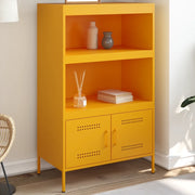 Credenza Giallo Senape 68x39x113 cm in Acciaio 842973