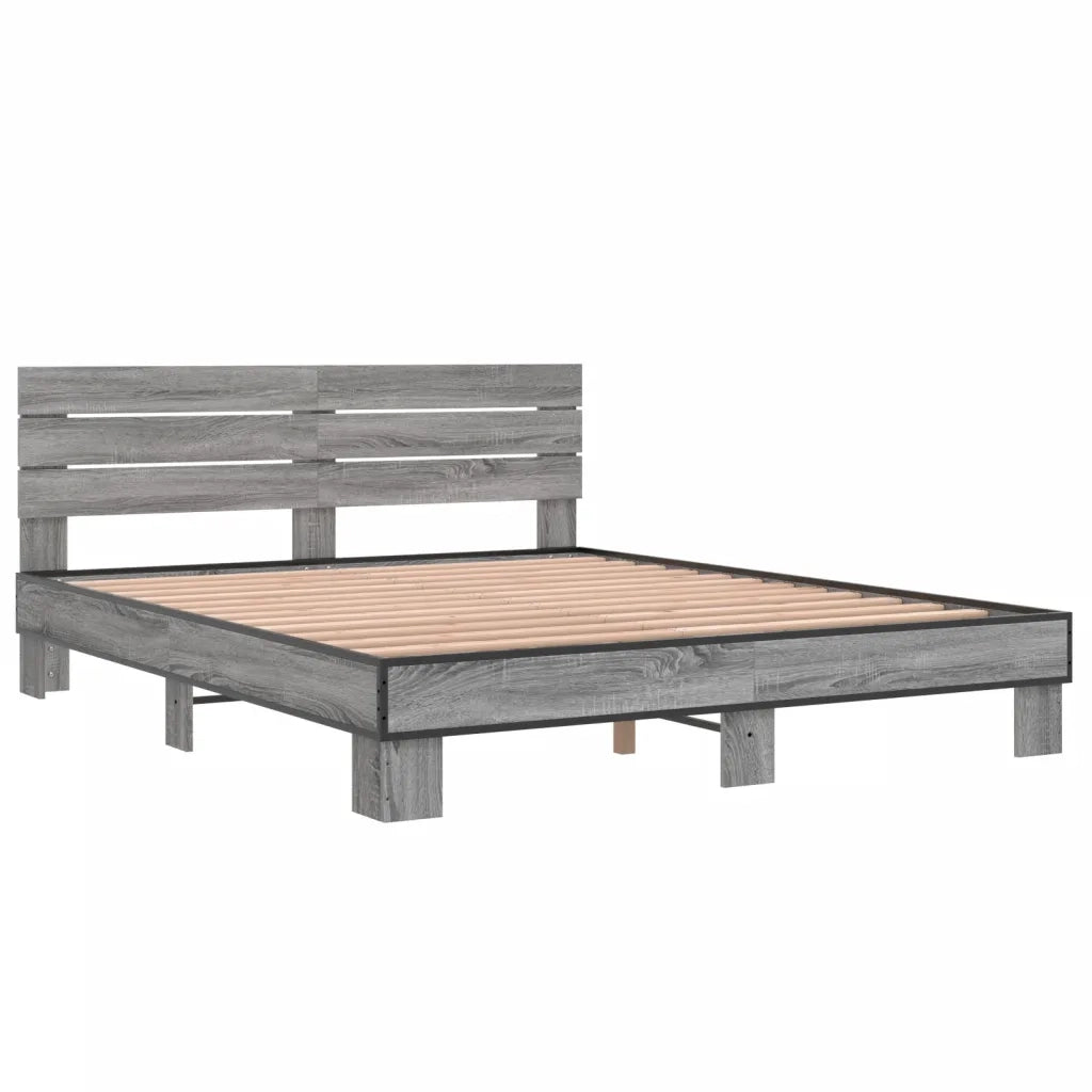 Giroletto Grigio Sonoma 150x200 cm in Legno Multistrato Metallo 3280145